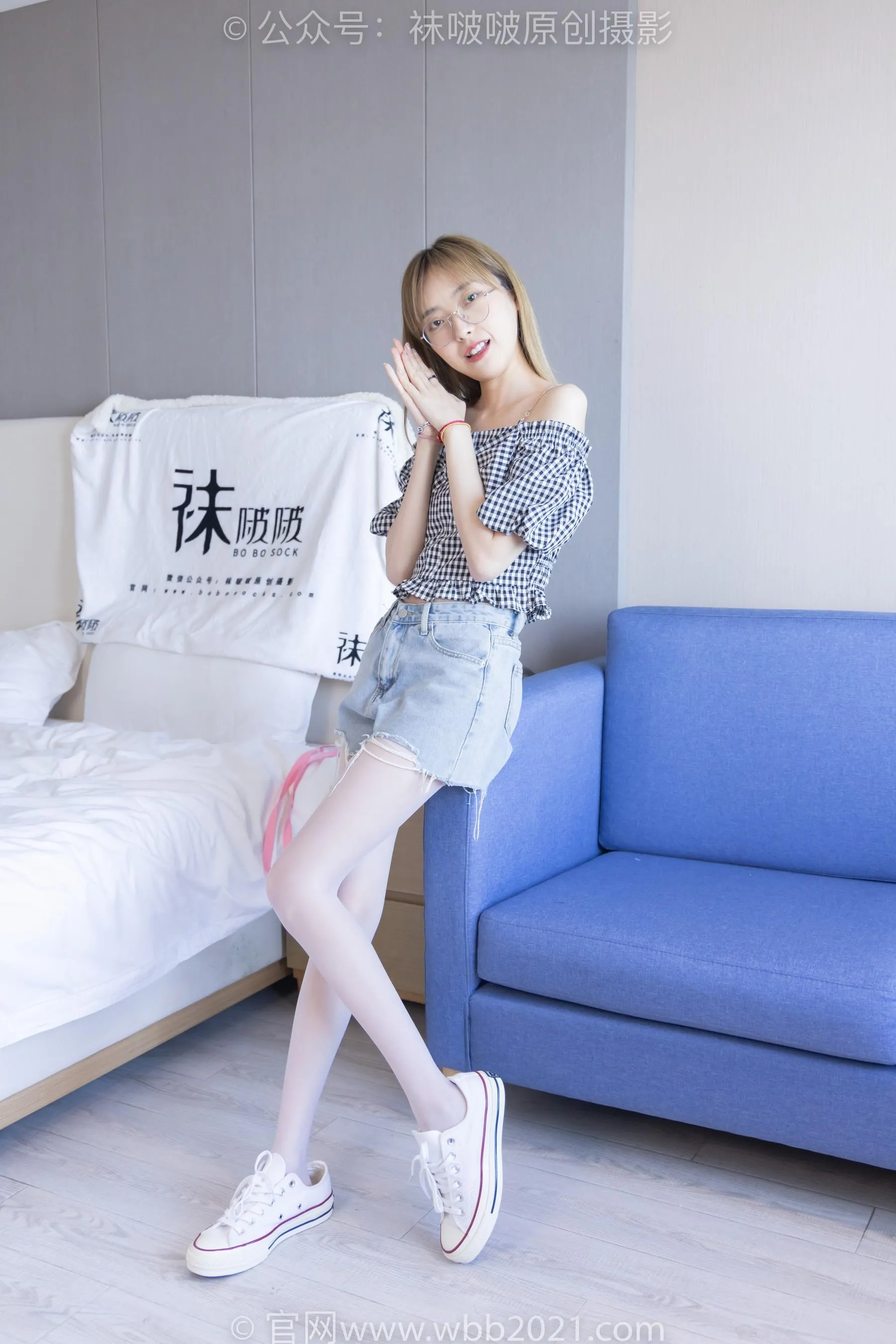 [BoBoSocks袜啵啵]NO.234 稚予-板鞋、白丝 [47P]插图9